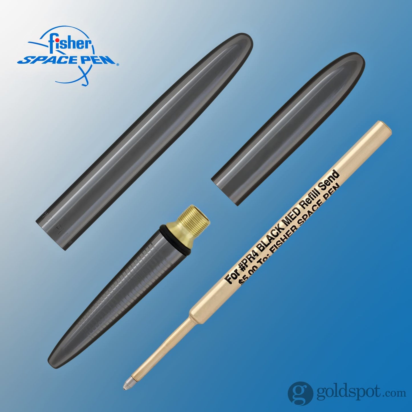 Fisher Space Pen Bullet Ballpoint Pen in Black Titanium Nitride Ballpoint Pen