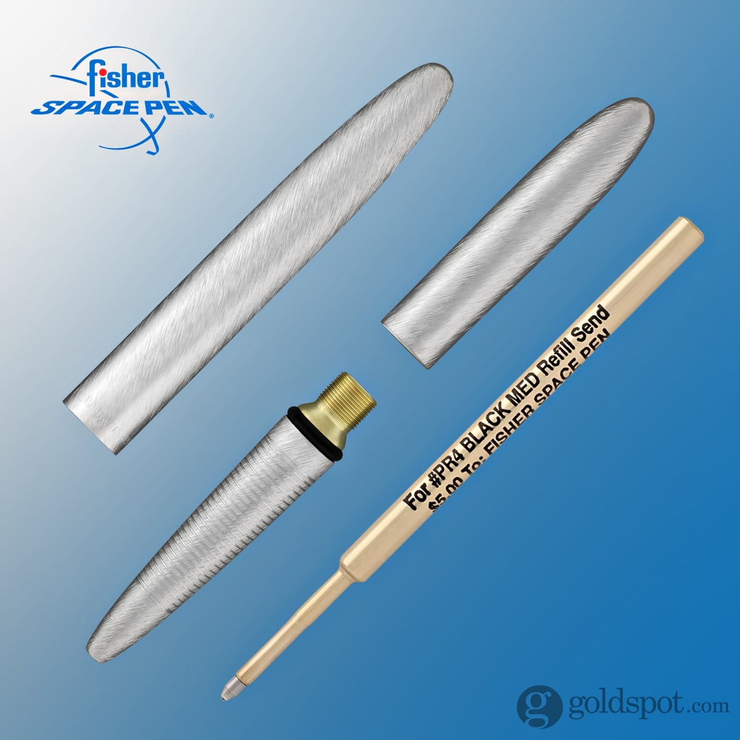 Fisher Space Pen Bullet Ballpoint Pen in Brushed Chrome Ballpoint Pen