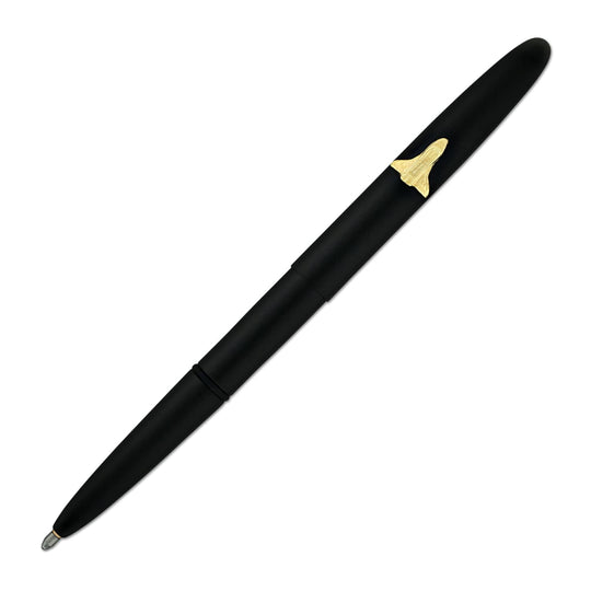 Fisher Space Pen Bullet Ballpoint Pen in Matte Black with Shuttle Emblem