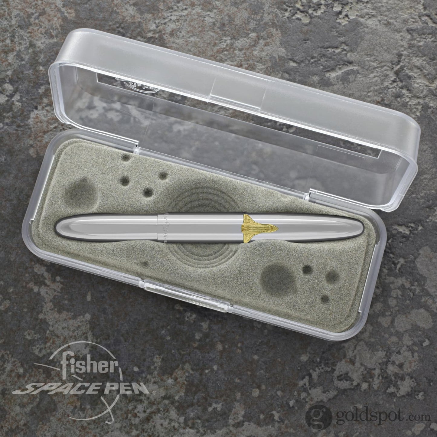 Fisher Space Pen Bullet Ballpoint Pen with Shuttle Emblem in Chrome Ballpoint Pen