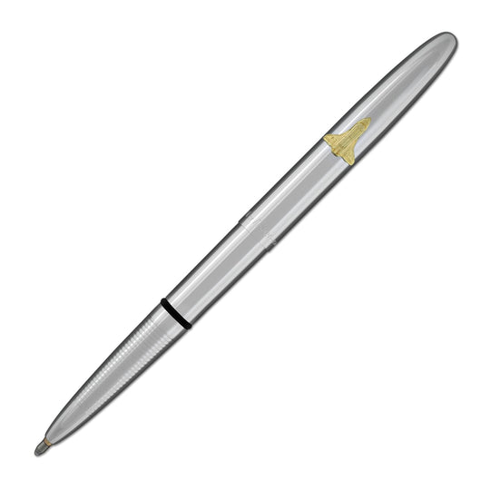 Fisher Space Pen Bullet Ballpoint Pen with Shuttle Emblem in Chrome