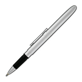 Fisher Space Pen Bullet Grip Ballpoint Pen with Stylus & Clip in Chrome