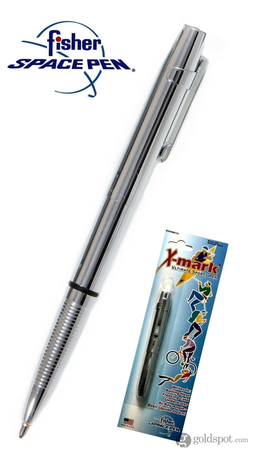 Fisher X-Mark Bullet Space Ballpoint Pen Chrome Finish Flat Top Ballpoint Pen