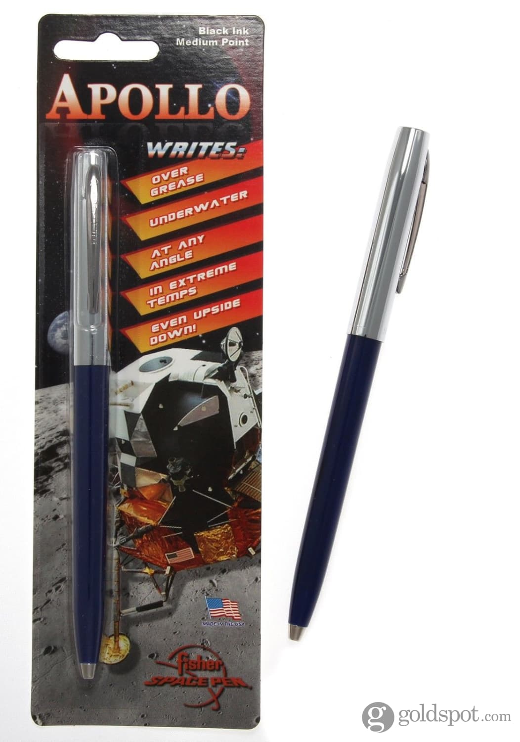 Fisher Space Pen Cap-O-Matic Ballpoint Pen in Blue with Chrome Trim Ballpoint Pen