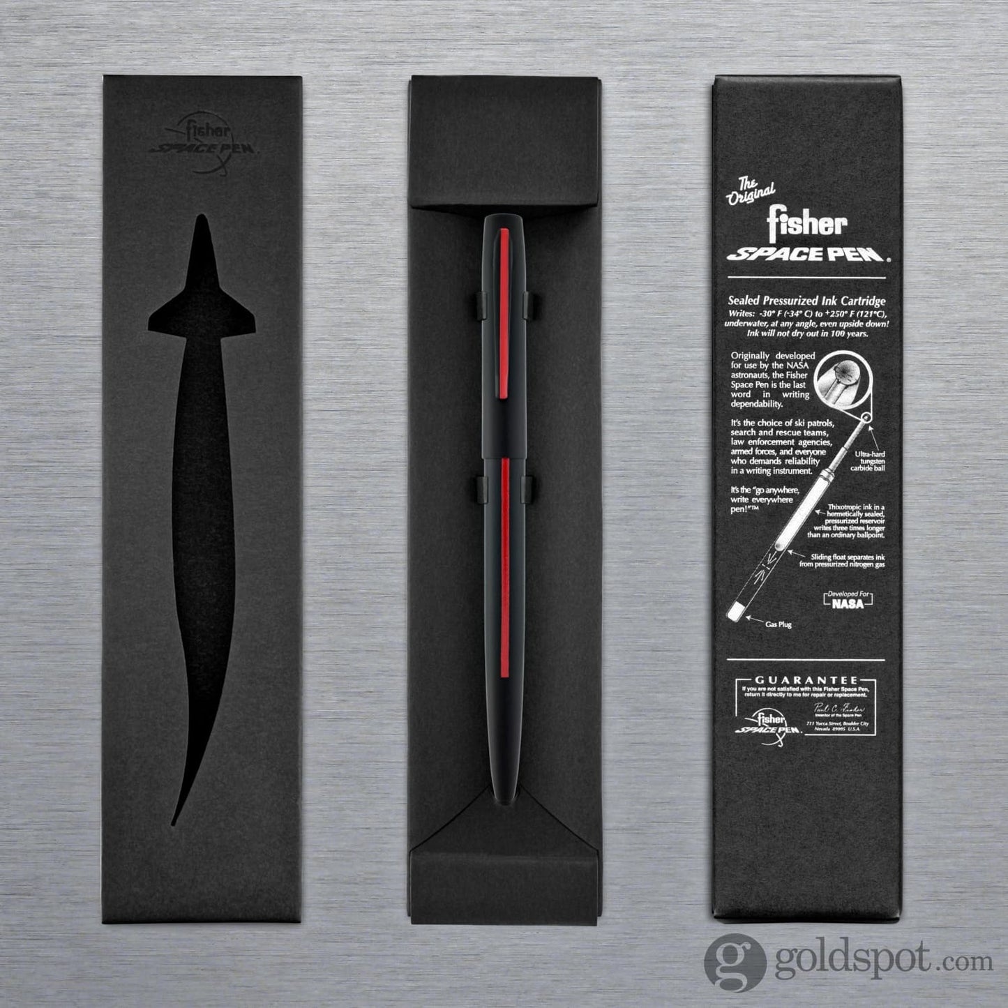 Fisher Space Pen Cap-O-Matic Ballpoint Pen in Non-Reflective Black Firefighter Edition Ballpoint Pen