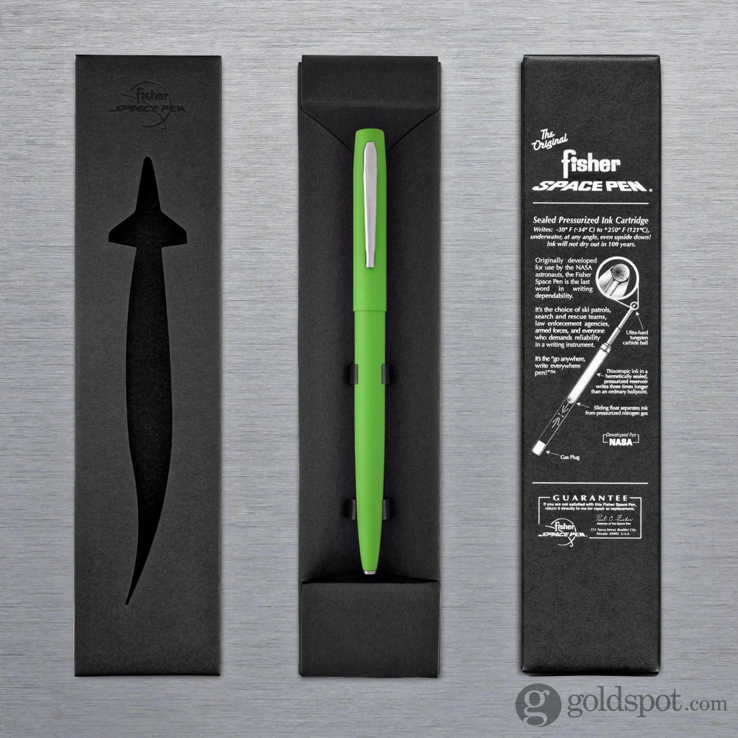 Fisher Space Pen Cap-O-Matic Ballpoint Pen in Powder Coated Matte Green Ballpoint Pen