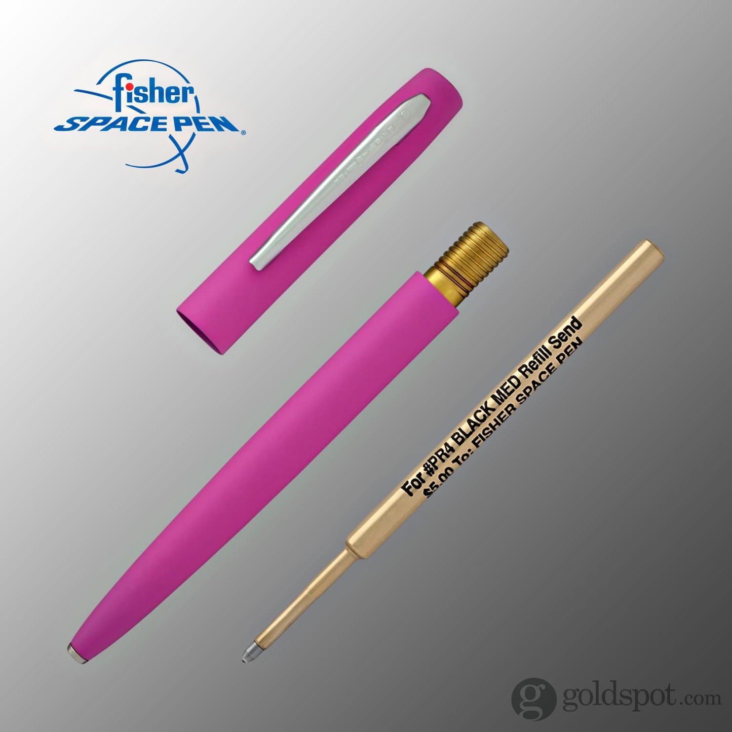 Fisher Space Pen Cap-O-Matic Ballpoint Pen in Powder Coated Matte Pink Ballpoint Pen