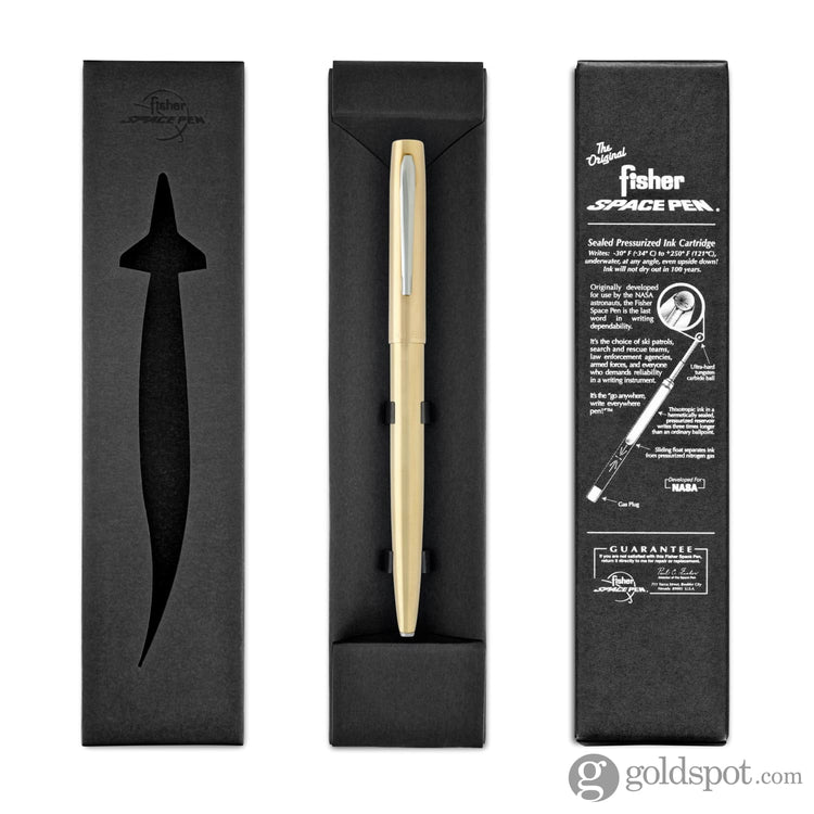 Fisher Space Pen Cap O Matic Ballpoint Pen in Raw Brass Ballpoint Pen