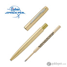Fisher Space Pen Cap O Matic Ballpoint Pen in Raw Brass Ballpoint Pen