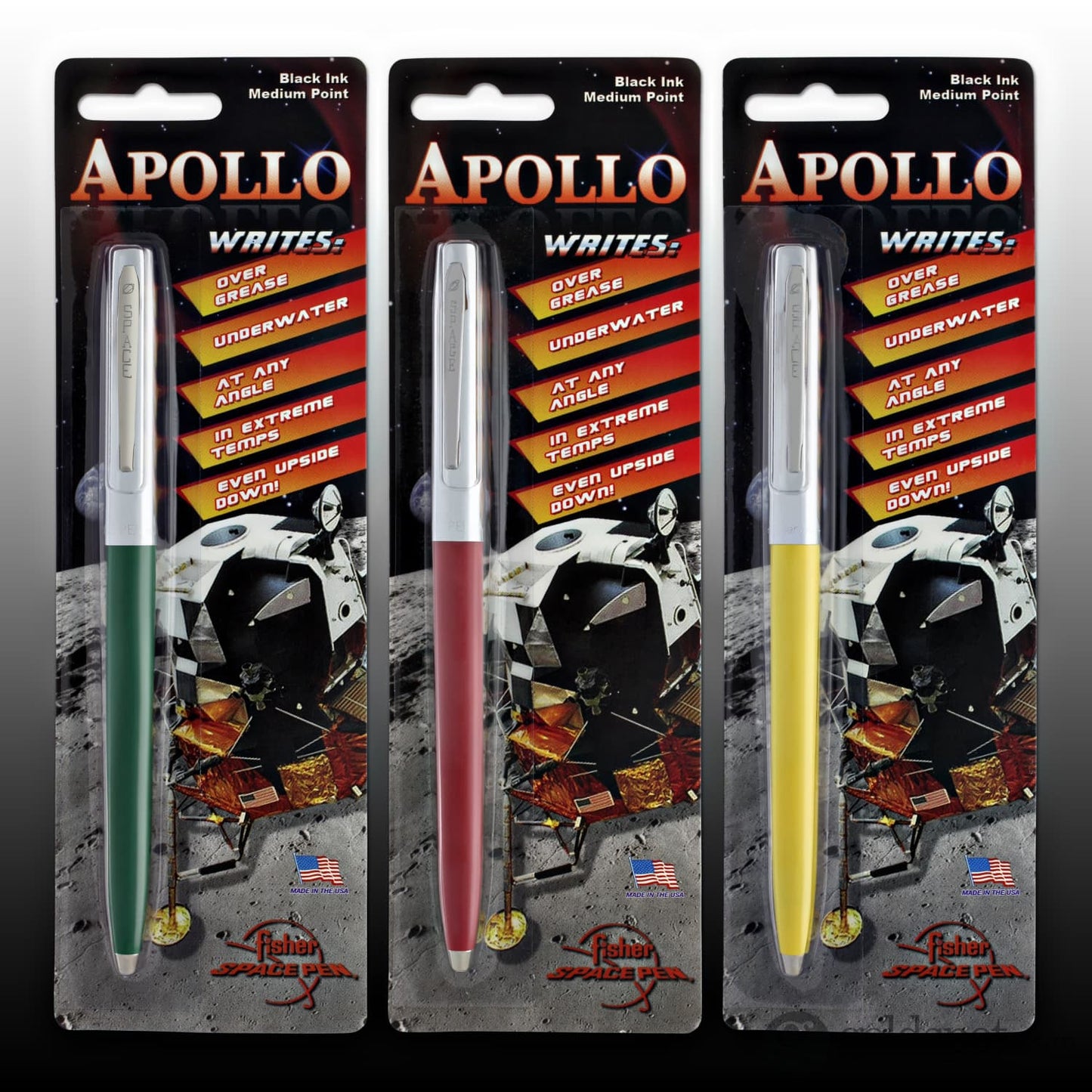 Fisher Space Pen Cap-O-Matic Ballpoint Pen in Yellow & Chrome Ballpoint Pen