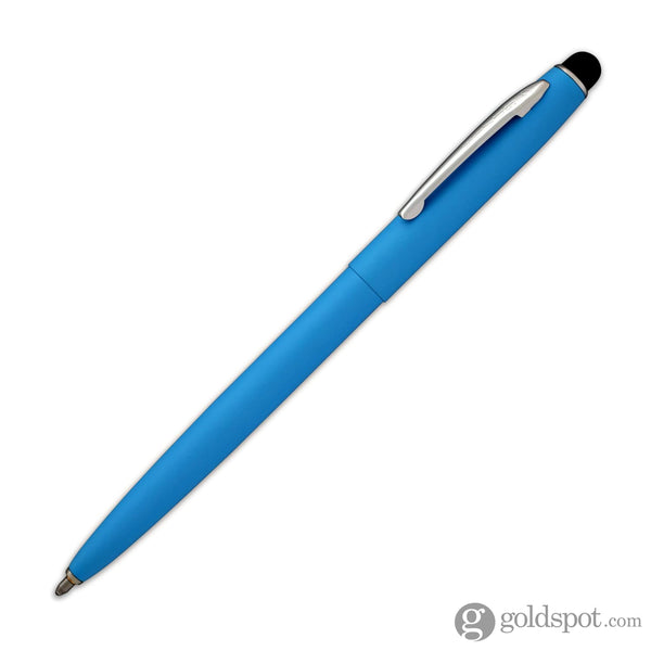 Fisher Space Pen Cap-O-Matic Powder Coated Ballpoint Pen with Stylus in Matte Blue Ballpoint Pen