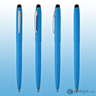 Fisher Space Pen Cap-O-Matic Powder Coated Ballpoint Pen with Stylus in Matte Blue Ballpoint Pen