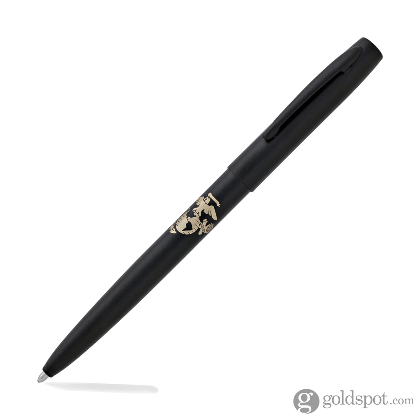 Fisher Space Pen Military Cap-O-Matic Ballpoint Pen with Marines Insignia in Non-Reflective Matte Black Ballpoint Pen