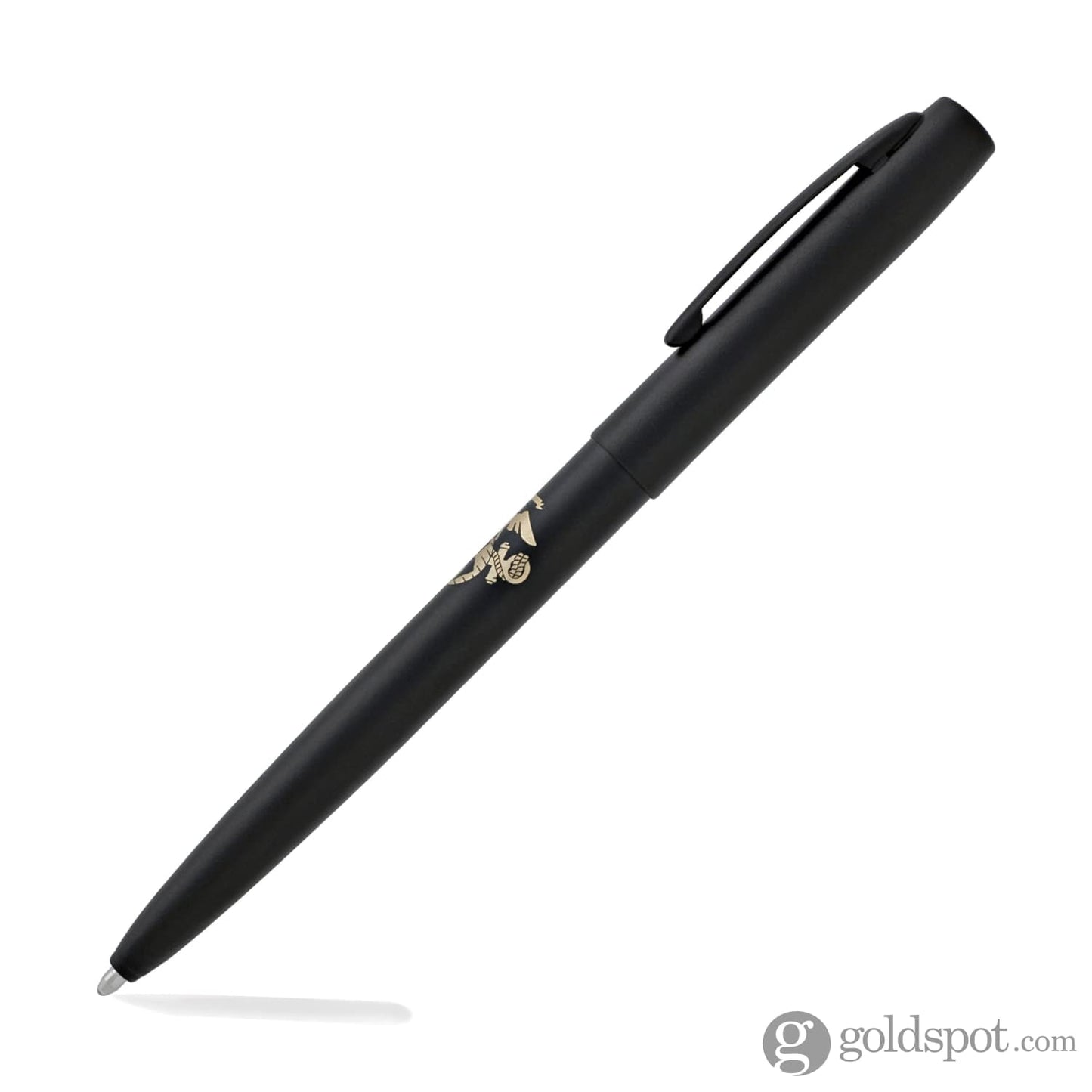 Fisher Space Pen Military Cap-O-Matic Ballpoint Pen with Marines Insignia in Non-Reflective Matte Black Ballpoint Pen