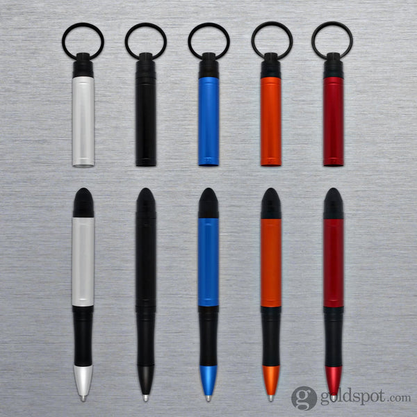Fisher Space Tough Touch Ballpoint Pen with Key Chain in Orange Ballpoint Pen