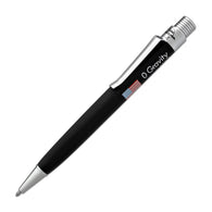 Fisher Space Zero Gravity Ballpoint Pen with American Flag Imprint in Black Rubber Finish