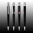 Fisher Space Zero Gravity Ballpoint Pen with American Flag Imprint in Black Rubber Finish Ballpoint Pen