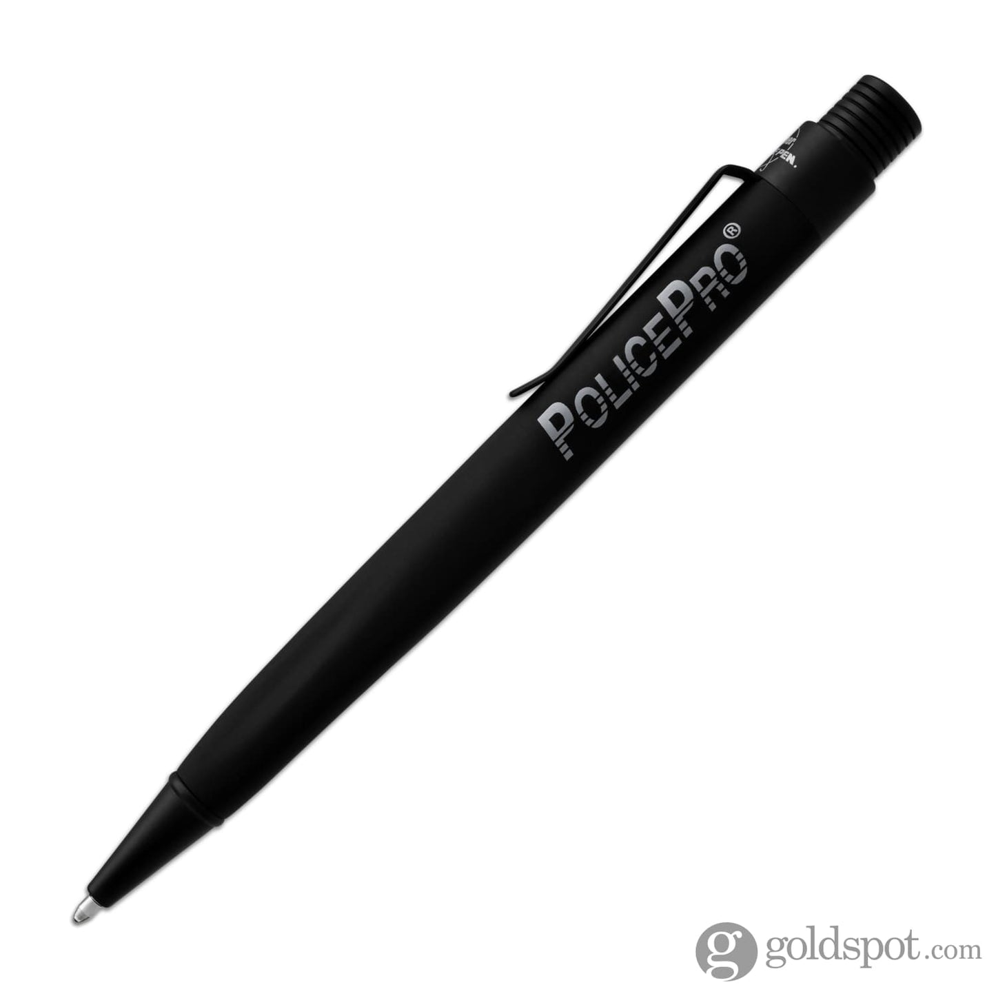 Fisher Space Zero Gravity Ballpoint Pen with Police Pro Imprint in Matte Black Ballpoint Pen