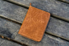 Galen Leather Pen Case Zippered 5 Slots in Rustic Brown Pen Case