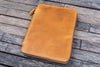 Galen Leather Zippered A5 Notebook Folio in Crazy Horse Honey Ochre Pen Case