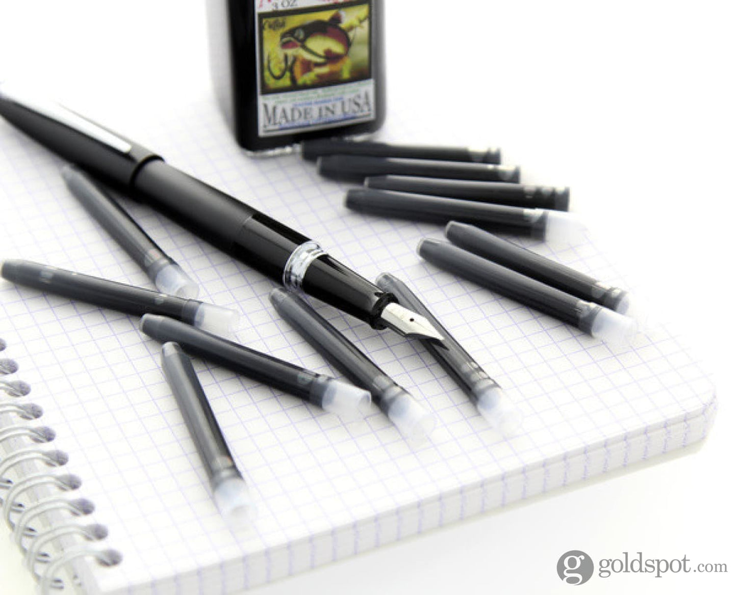 Gift Set with a Fountain Pen Bottled Ink Notebook & Ink Cartridge Gift Set