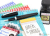 Gift Set with a Fountain Pen Bottled Ink Notebook & Ink Cartridge Gift Set