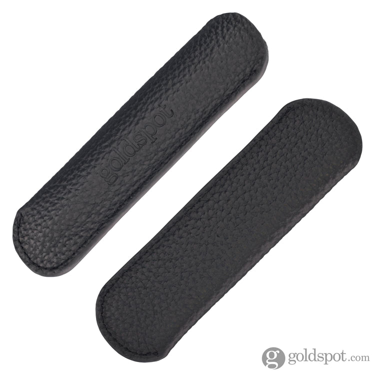 Goldspot Mini Single Pen Leather Sleeve in Pebbled Black Pen Case
