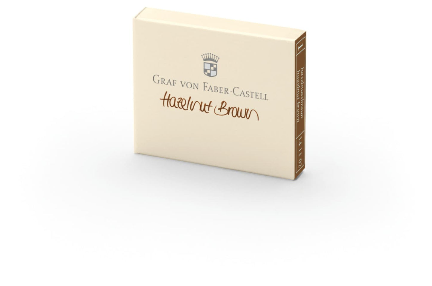 Graf von Faber-Castell Ink Cartridges in Hazelnut Brown - Pack of 6 Fountain Pen Cartridges