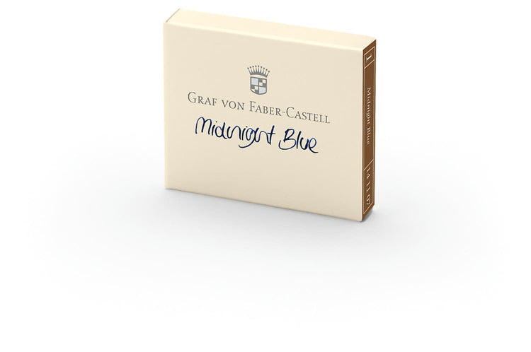 Graf von Faber-Castell Ink Cartridges in Midnight Blue - Pack of 6 Fountain Pen Cartridges