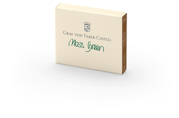 Graf von Faber-Castell Ink Cartridges in Moss Green - Pack of 6 Fountain Pen Cartridges