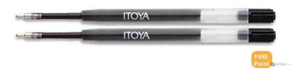 Itoya Aquaroller Ballpoint Pen Refill in Black - Pack of 2 Fine Ballpoint Pen Refill