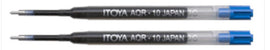 Itoya Aquaroller Ballpoint Pen Refill in Blue - Medium Point - Pack of 2