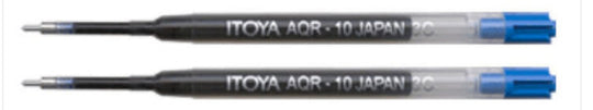 Itoya Aquaroller Ballpoint Pen Refill in Blue - Medium Point - Pack of 2