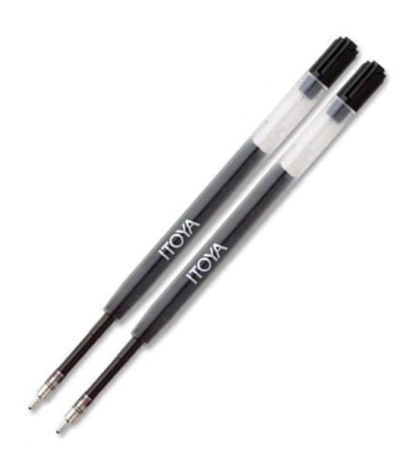 Itoya Gel Ballpoint Pen Refill in Black - Fine Point - Pack of 2 Gel Refill