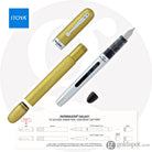 Itoya PaperSkater Galaxy Fountain Pen in Limelight Gold - Fine Point Fountain Pen