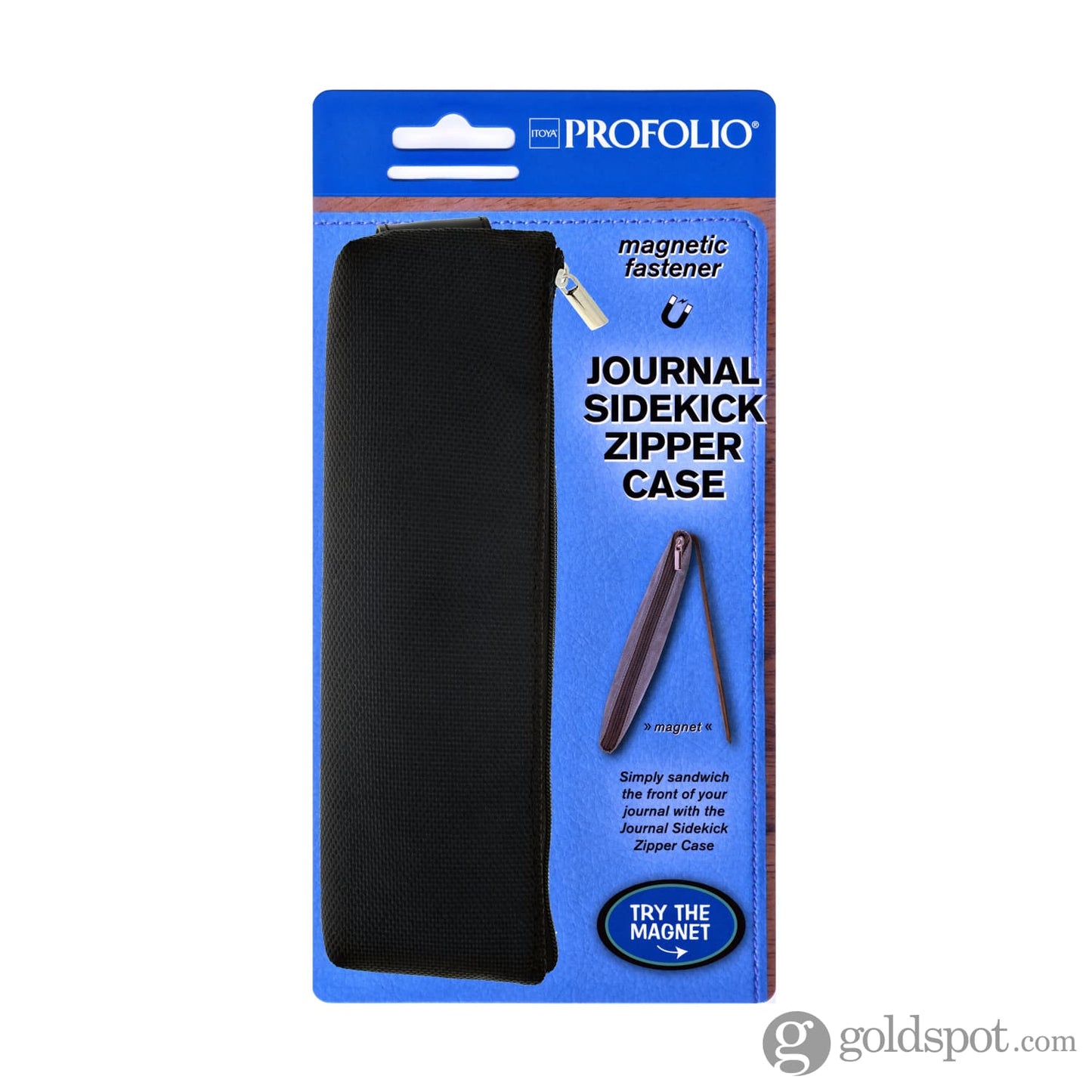 Itoya Profolio Journal Sidekick Zipper Case in Black Pen Case