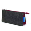 Itoya Profolio Large Midtown Pouch in Charcoal and Maroon Pen Case
