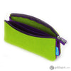 Itoya Profolio Large Midtown Pouch in Green and Purple Pen Case