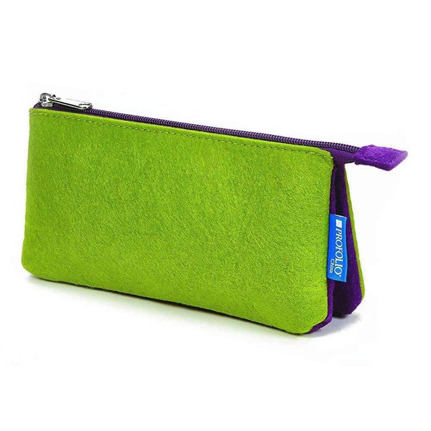 Itoya Profolio Large Midtown Pouch in Green and Purple Pen Case