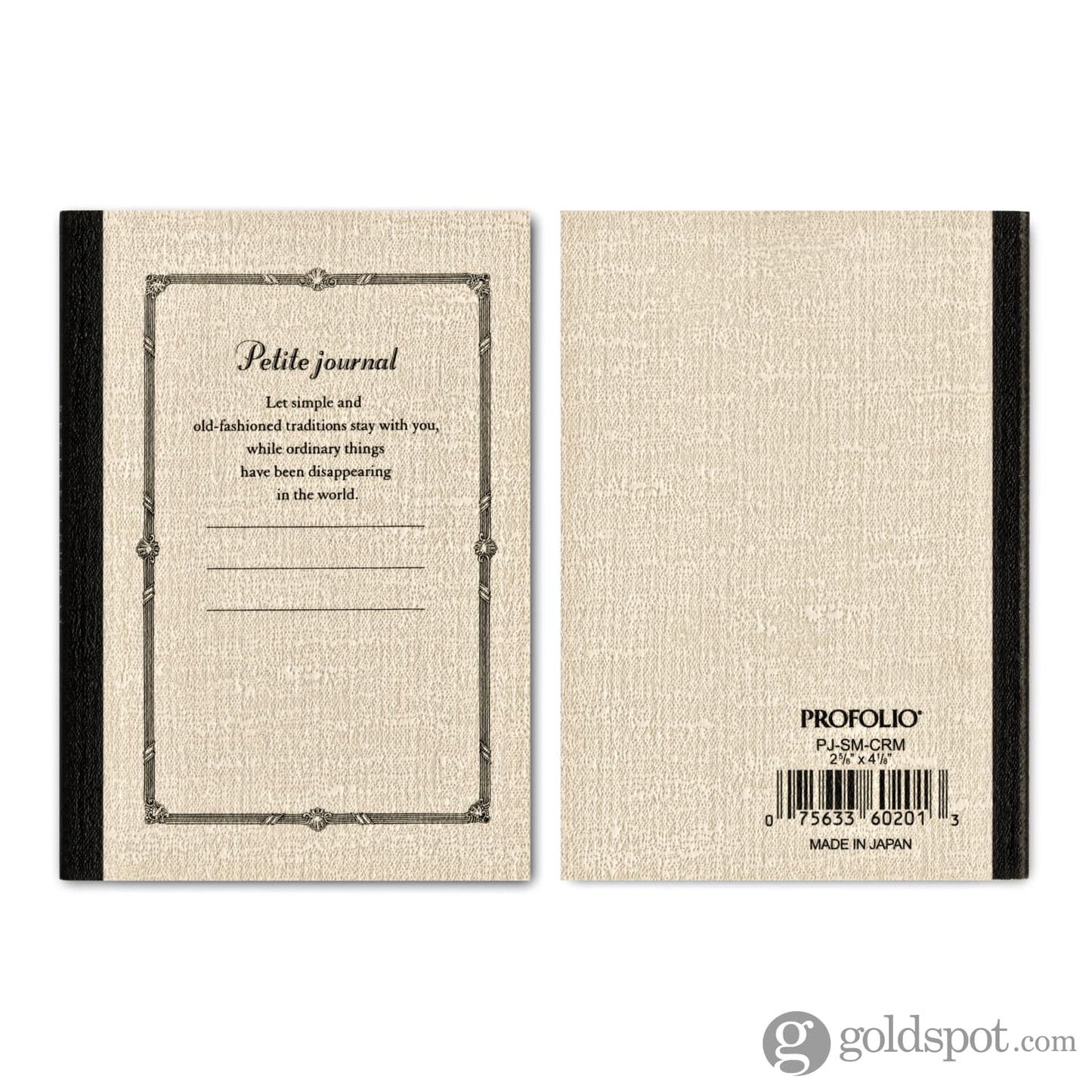 Itoya Profolio Petite Journal in Cream - A7 Journal