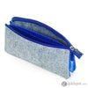 Itoya Profolio Small Midtown Pouch in Gray and Blue Pen Case