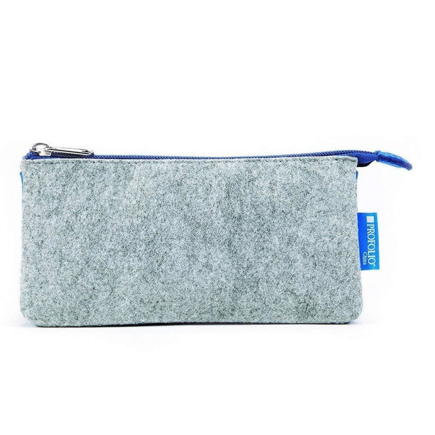 Itoya Profolio Small Midtown Pouch in Gray and Blue Pen Case