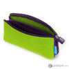 Itoya Profolio Small Midtown Pouch in Green and Purple Pen Case