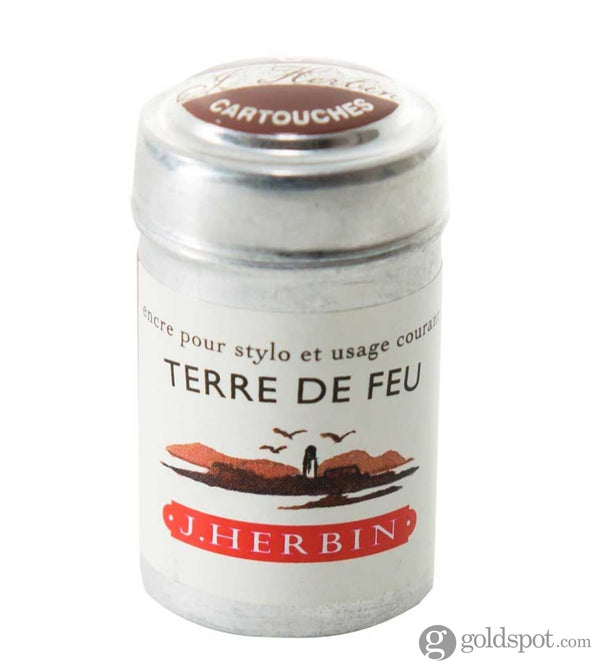 J. Herbin Bottled Ink and Cartridges in Terre de Feu (Land of Fire) Cartridges Bottled Ink