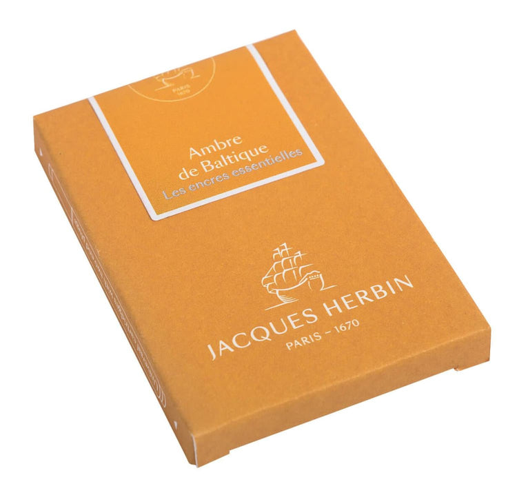 J. Herbin Fountain Ink Cartridges in Ambre de Baltique - Pack of 7 Fountain Pen Cartridges