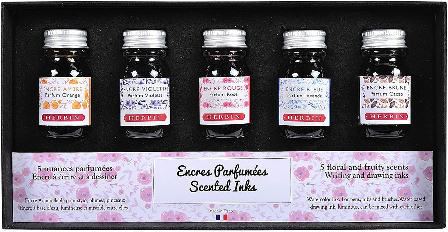 J. Herbin Scented Ink Gift Set - Set of 5 - 10 mL Bottled Ink