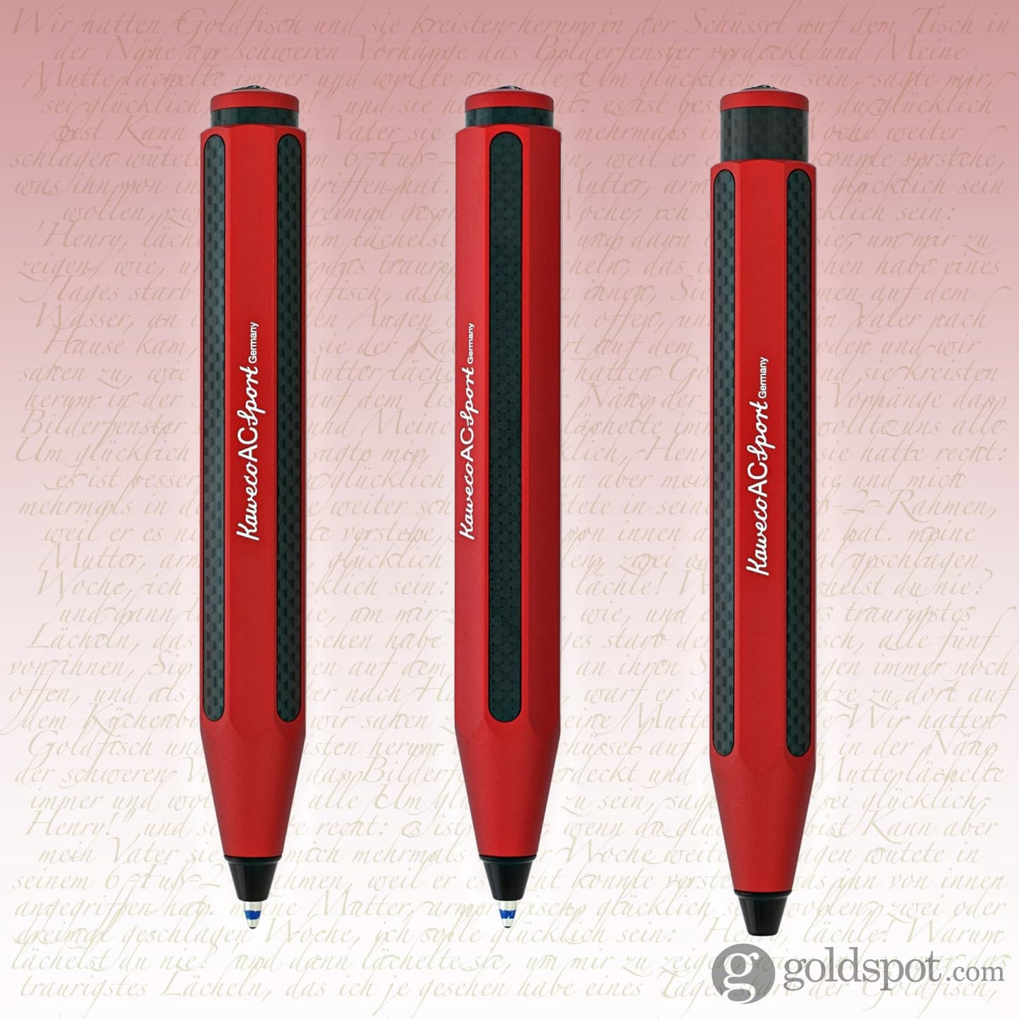 Kaweco AC Sport Ballpoint Pen in Carbon Red Ballpoint Pen