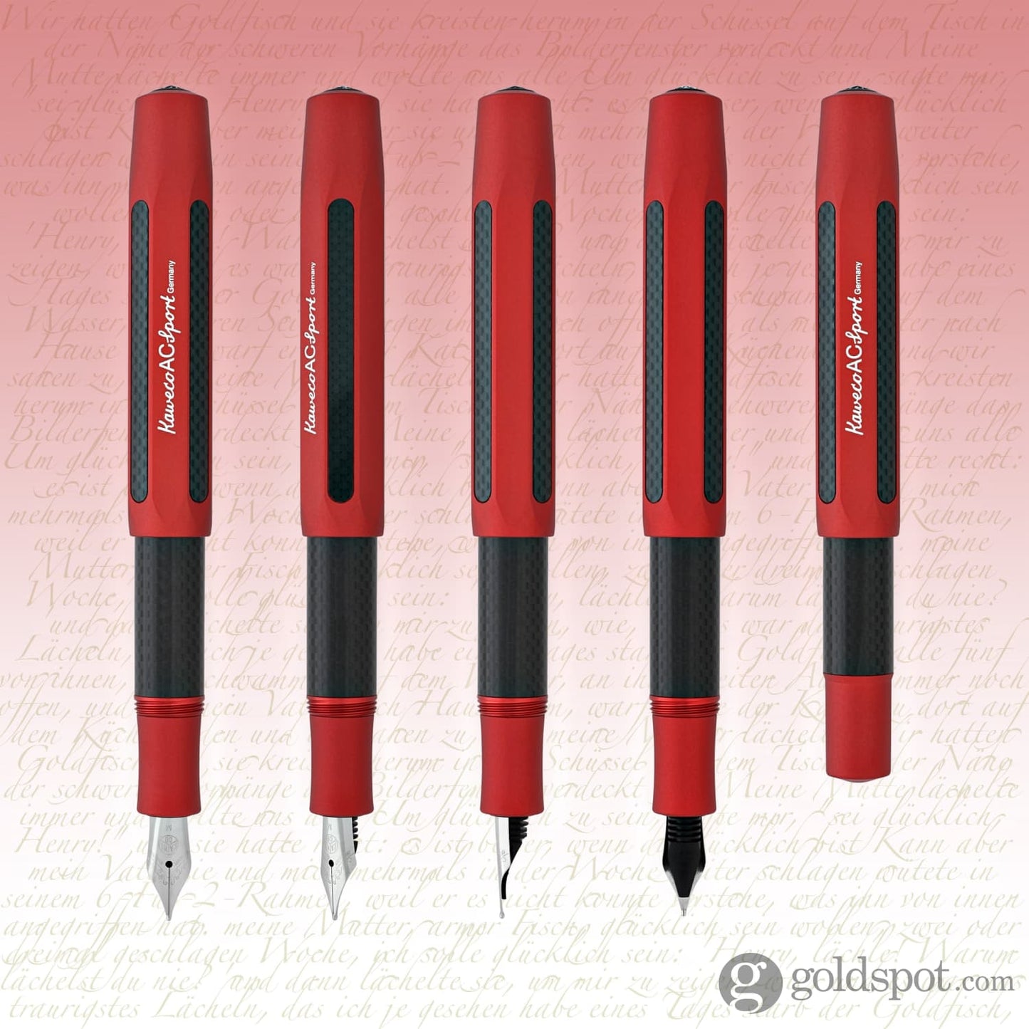 Kaweco AC Sport Fountain Pen in Carbon Red Fountain Pen