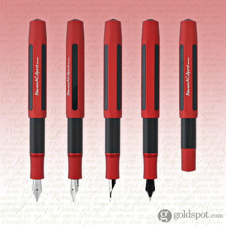 Kaweco AC Sport Fountain Pen in Carbon Red Fountain Pen