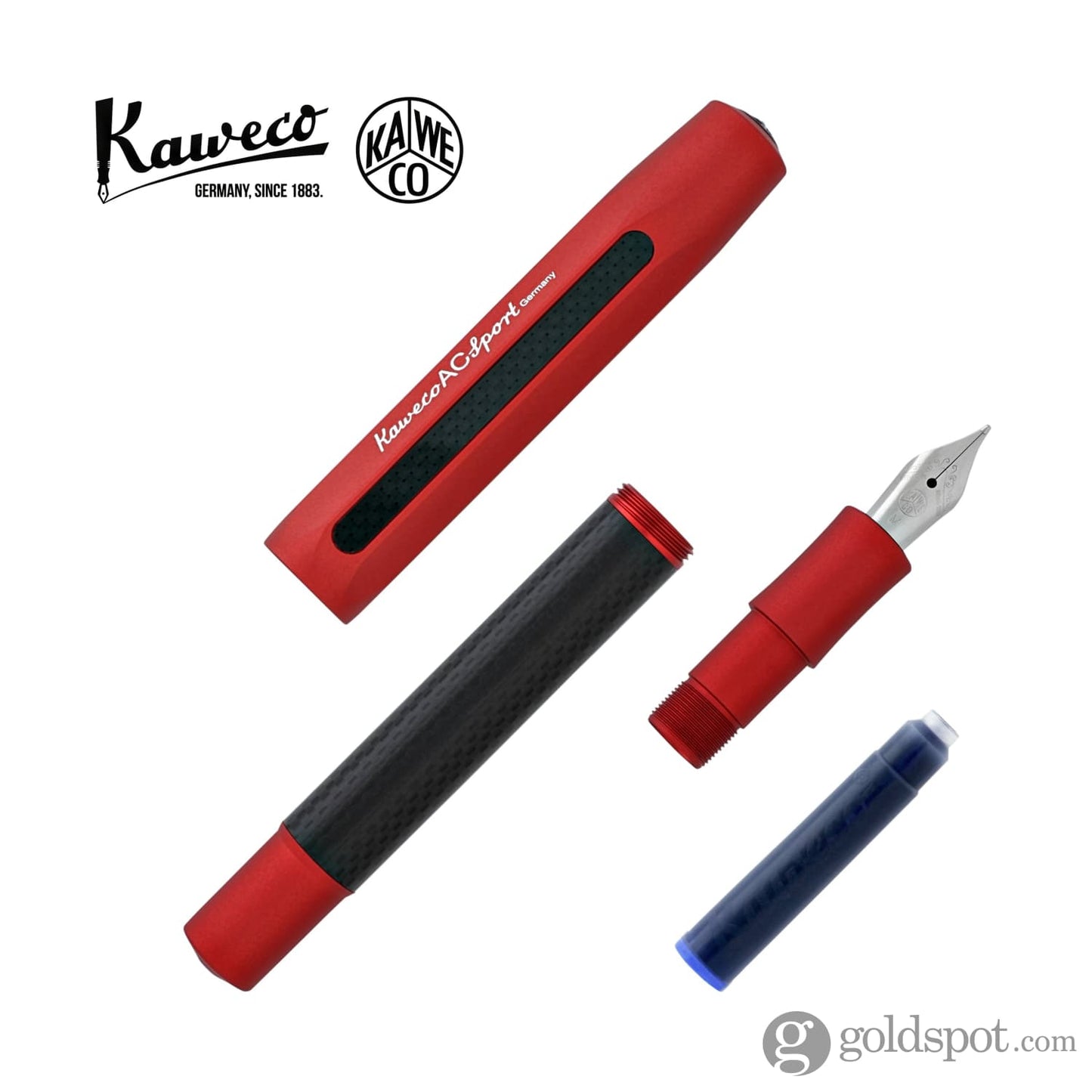 Kaweco AC Sport Fountain Pen in Carbon Red Fountain Pen